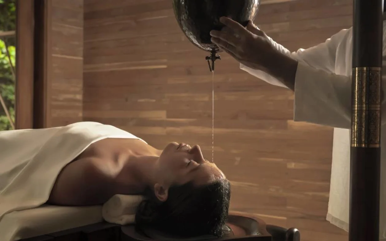 Ayurveda head spa experience at Six Senses Con Dao